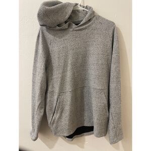Lululemon Mens Medium Textured Double-Knit Cotton Hoodie Grey EUC